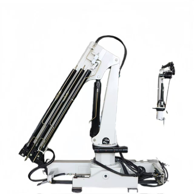 Grúa montada sobre camión con pluma articulada de 2 toneladas